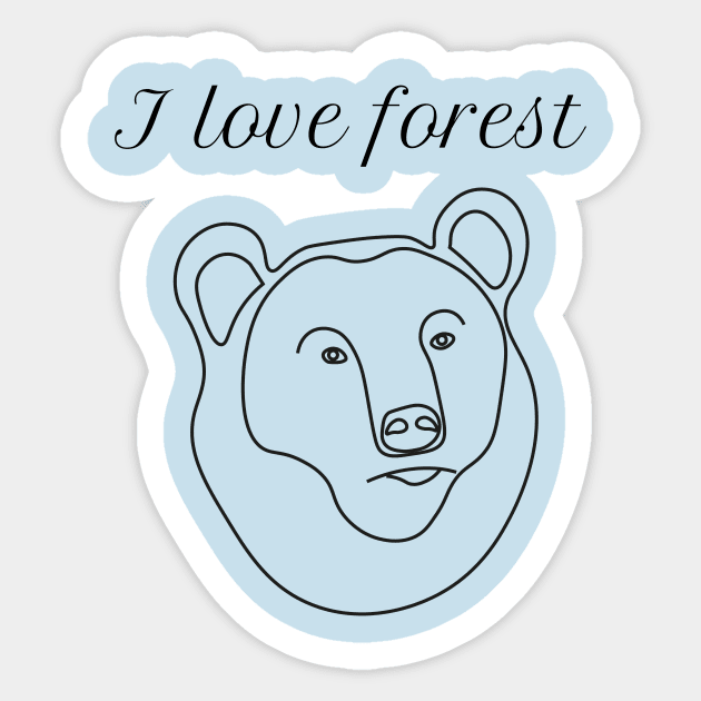 Bear face Sticker by LORAMerch